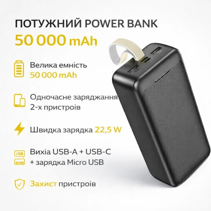 Внешний аккумулятор Power Bank Awei J111B - 50000mAh