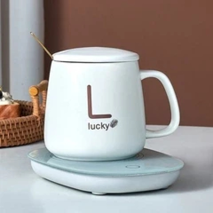 Чашка керамическая Heater Cup на подставке с подогревом от 220В в подарочной упаковке Мятая коробка